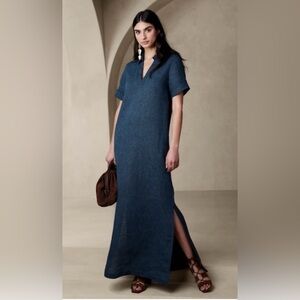 Banana Republic ‘Cruz’ Linen Maxi Dress - Indigo, size M